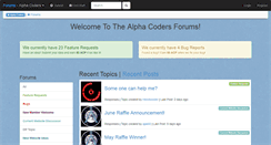Desktop Screenshot of forum.alphacoders.com
