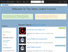 Tablet Screenshot of forum.alphacoders.com
